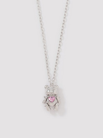 TEDDY BEAR HEART CHARM NECKLACE 詳細画像