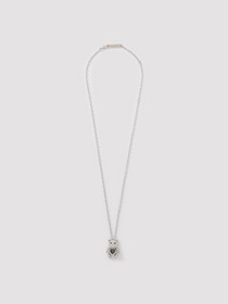 PAVE TEDDY BEAR HEART CHARM NECKLACE 詳細画像