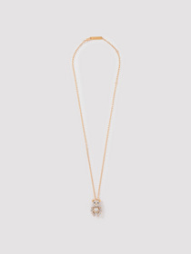 PAVE TEDDY BEAR HEART CHARM NECKLACE 詳細画像