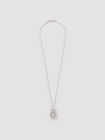 PAVE TEDDY BEAR HEART CHARM NECKLACE 詳細画像