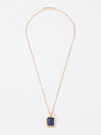 SQUARE CUT STONE CHARM NECKLACE 詳細画像