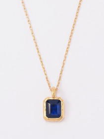 SQUARE CUT STONE CHARM NECKLACE 詳細画像