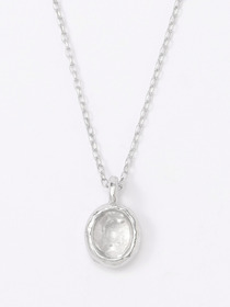 OVAL CUT STONE CHARM NECKLACE 詳細画像
