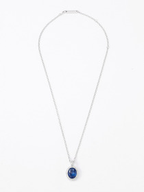 OVAL CUT STONE CHARM NECKLACE 詳細画像