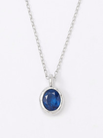OVAL CUT STONE CHARM NECKLACE 詳細画像