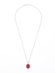 OVAL CUT STONE CHARM NECKLACE 詳細画像