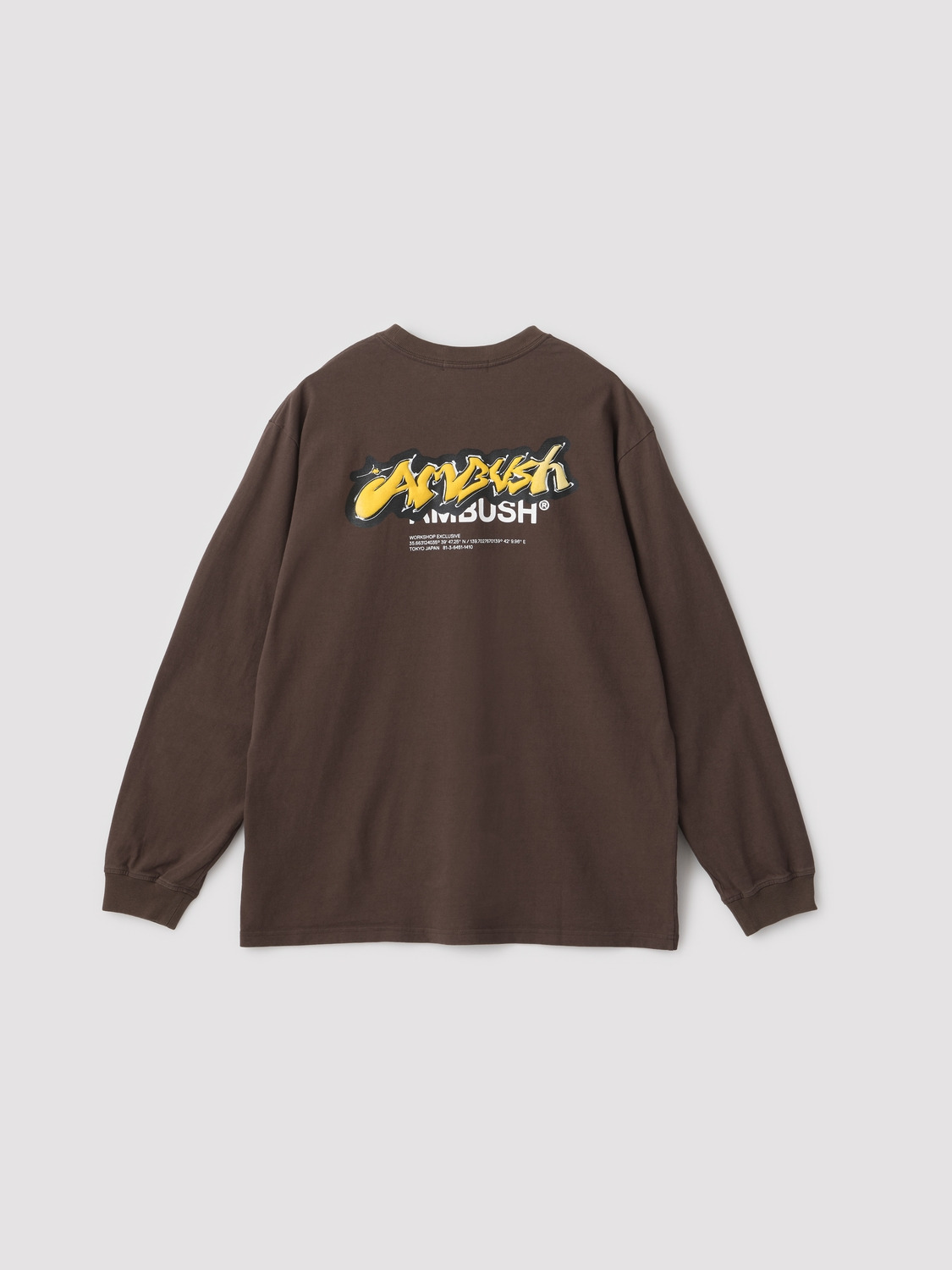 STICKER LOGO L/S T-SHIRT 詳細画像 Brown 2