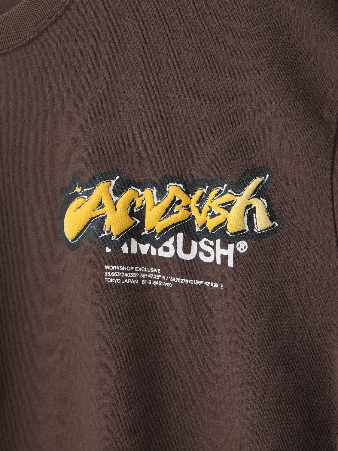 STICKER LOGO L/S T-SHIRT 詳細画像 Brown 3