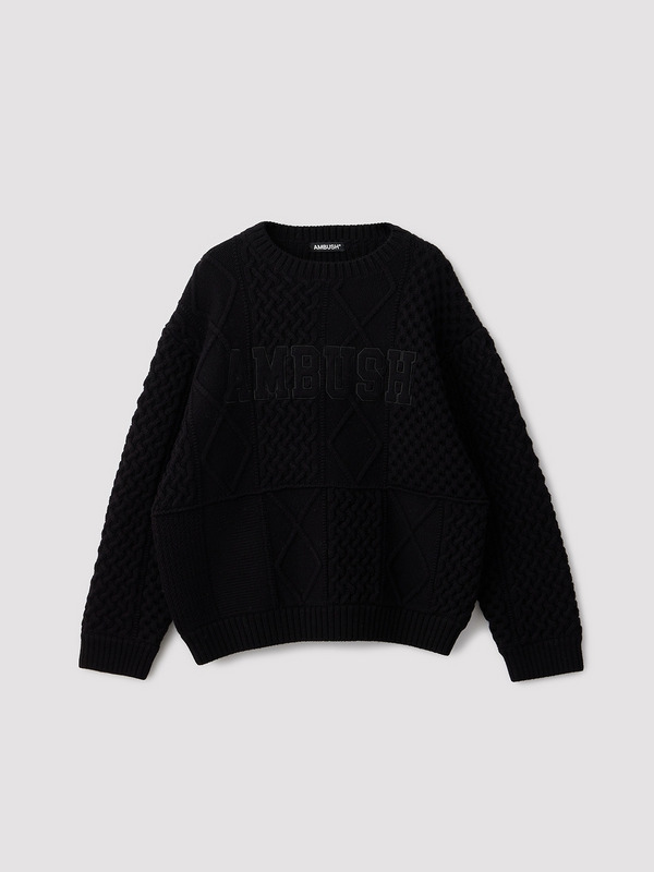 LOGO CABLE CREWKNIT