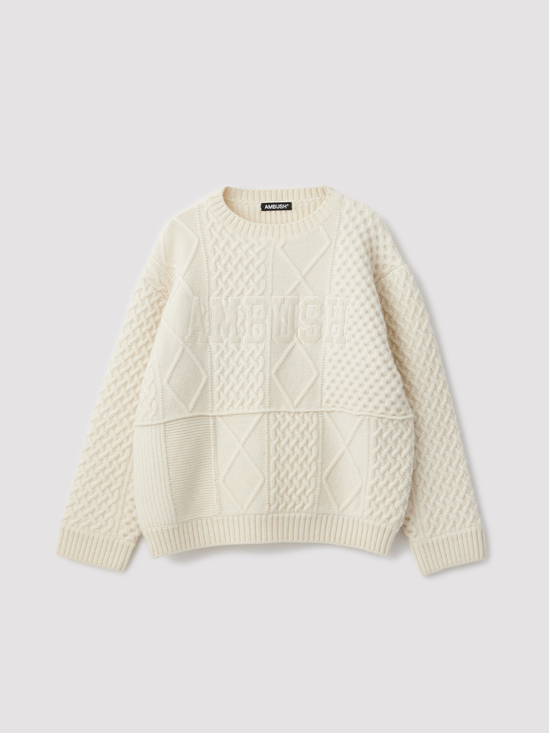 LOGO CABLE CREWKNIT 詳細画像 White 1