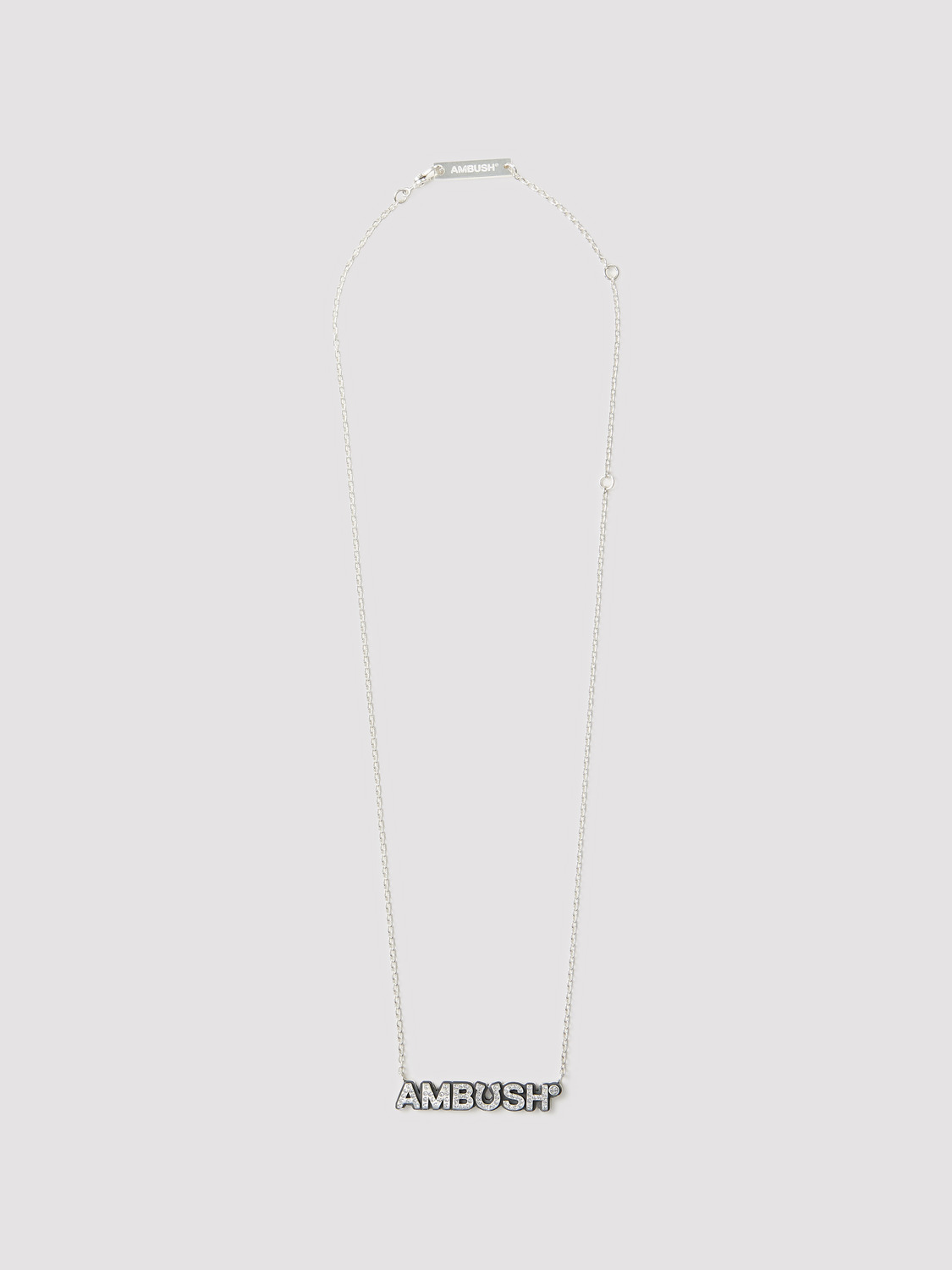AMBUSH HORSESHOE CHARM NECKLACE CRYSTAL 詳細画像 Silver 2