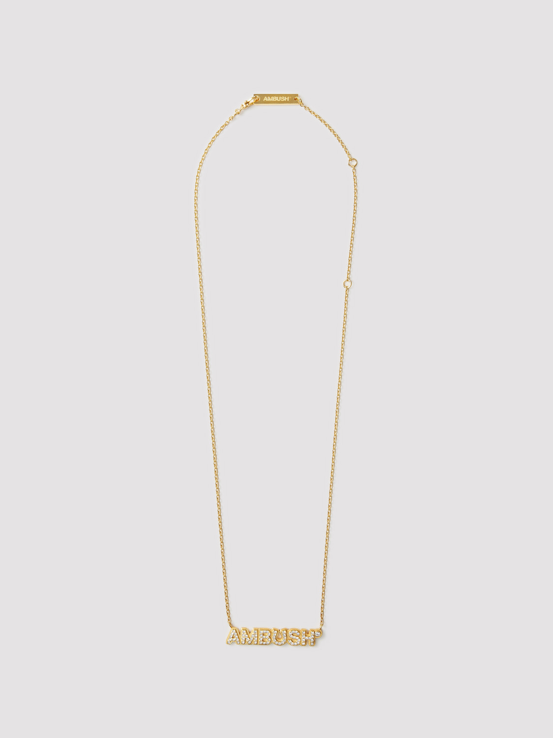 AMBUSH HORSESHOE CHARM NECKLACE CRYSTAL 詳細画像 Gold 2