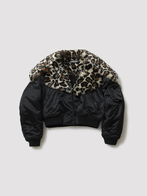 FUR COLLAR BOMBER JACKET