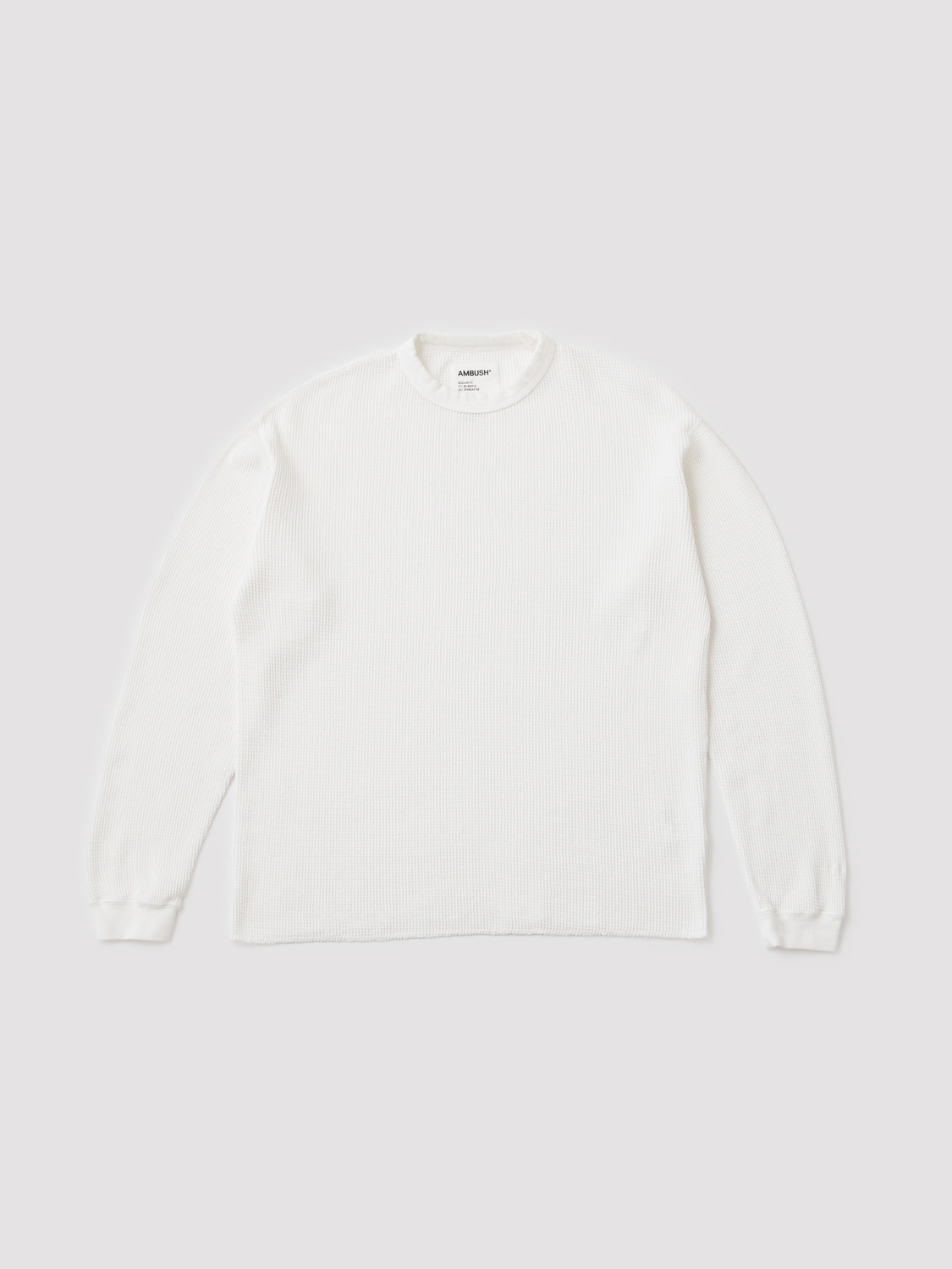 WAFFLE REGULAR FIT LONG SLEEVE T-SHIRT 詳細画像 Black 1