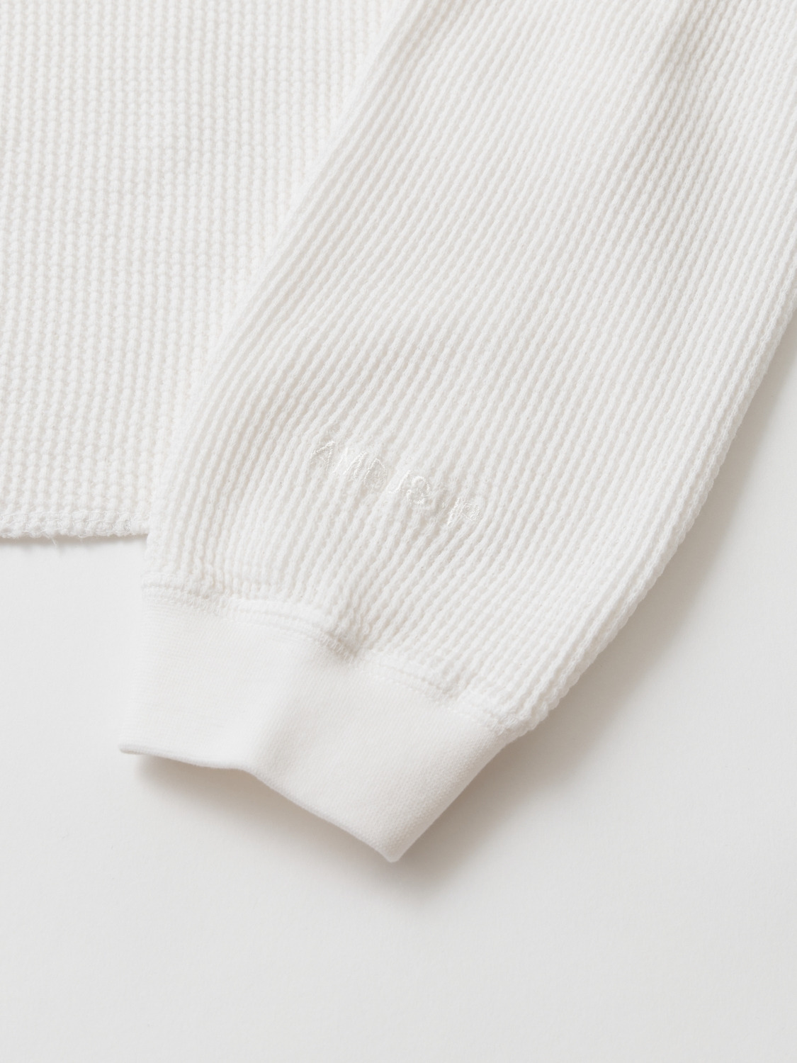 WAFFLE REGULAR FIT LONG SLEEVE T-SHIRT 詳細画像 Black 4