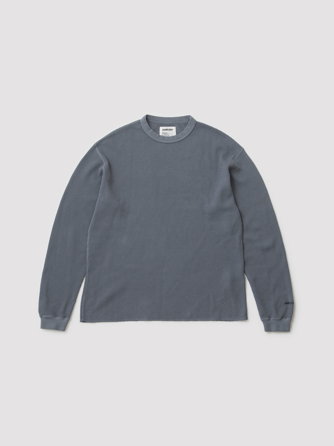 WAFFLE REGULAR FIT LONG SLEEVE T-SHIRT 詳細画像 Black 1
