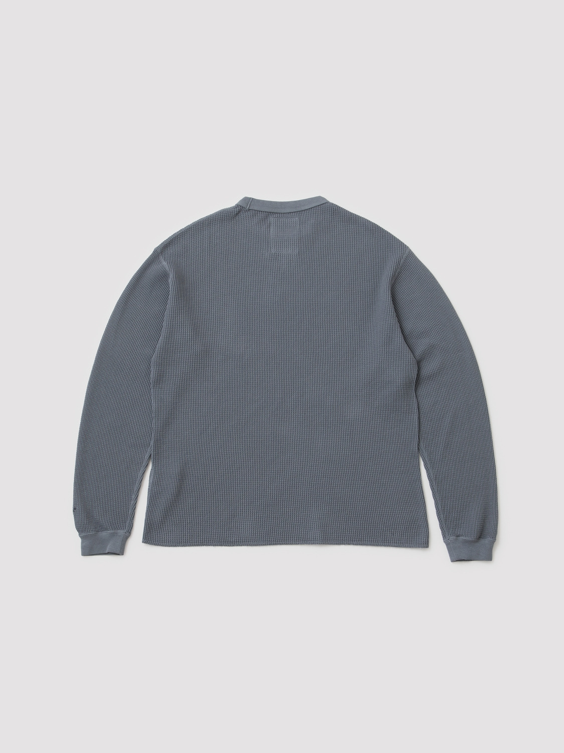 WAFFLE REGULAR FIT LONG SLEEVE T-SHIRT 詳細画像 Black 2