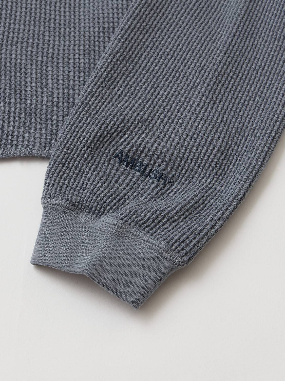WAFFLE REGULAR FIT LONG SLEEVE T-SHIRT 詳細画像 Black 4