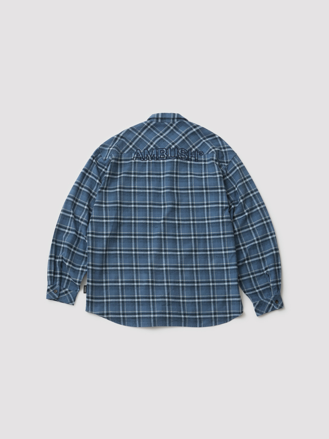 BRUSHED CHECK BACK LOGO SHIRT 詳細画像 Blue 1
