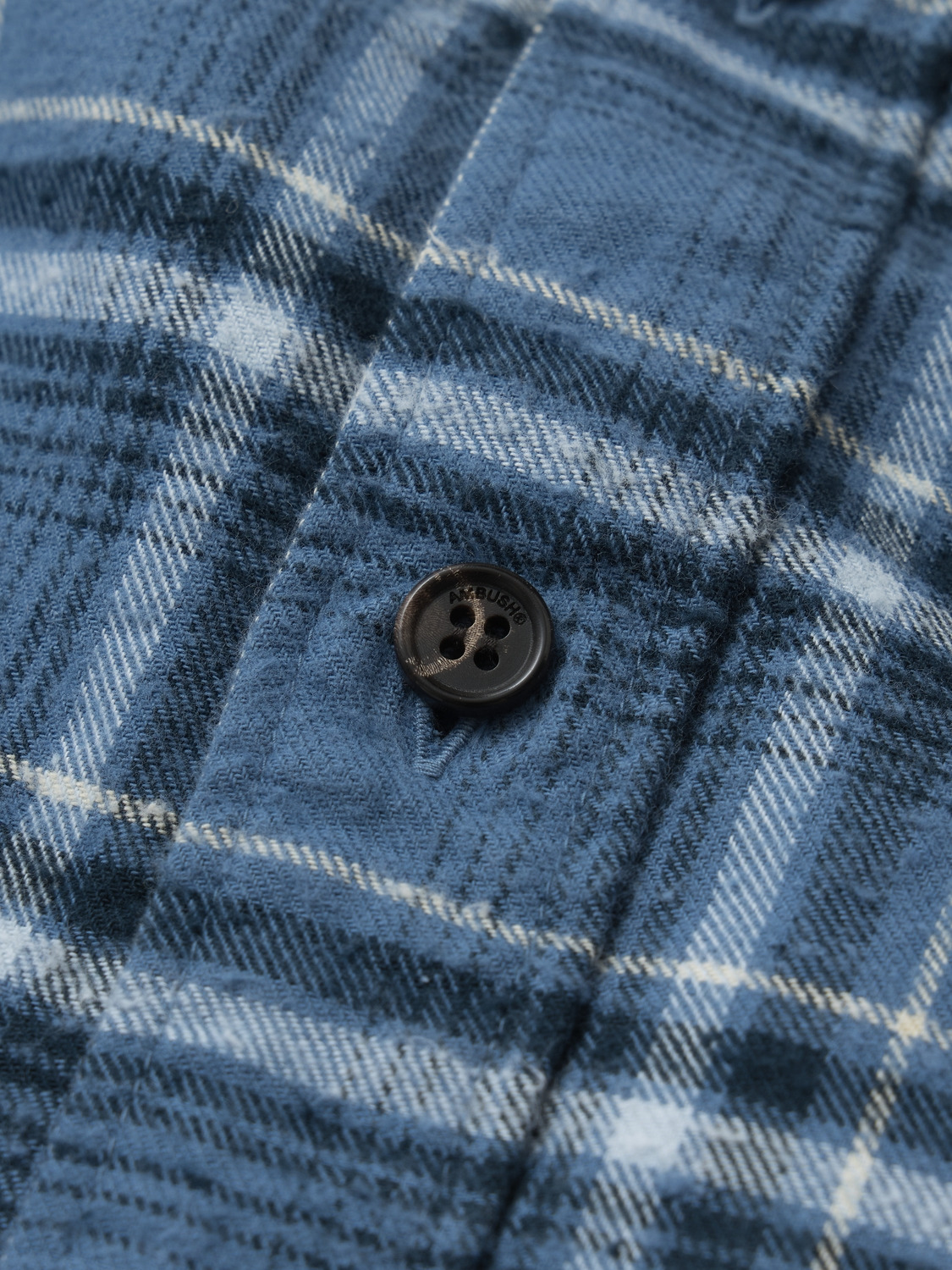 BRUSHED CHECK BACK LOGO SHIRT 詳細画像 Blue 4