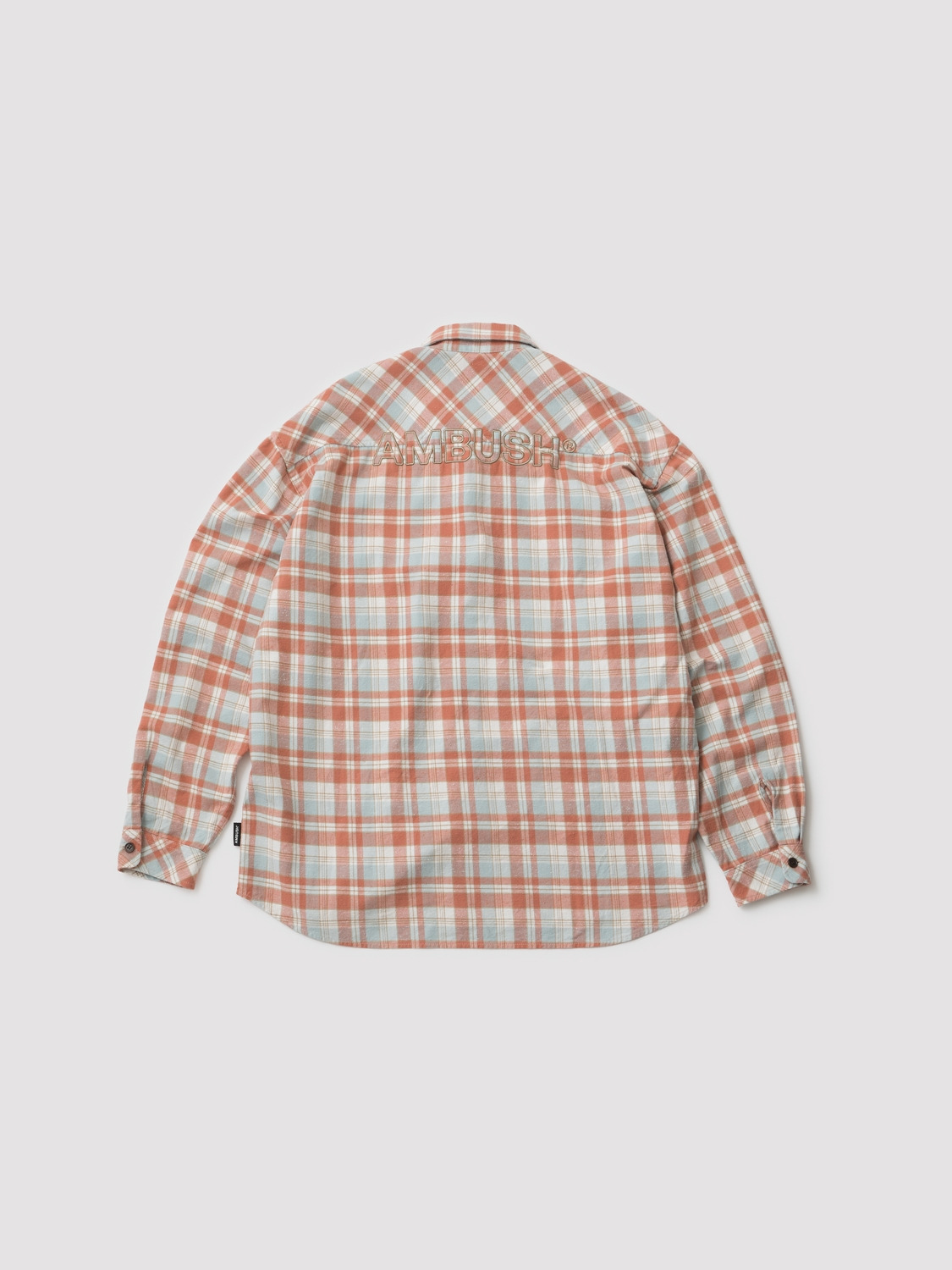 BRUSHED CHECK BACK LOGO SHIRT 詳細画像 Blue 2