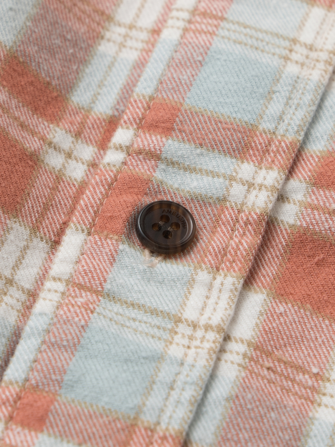 BRUSHED CHECK BACK LOGO SHIRT 詳細画像 Blue 4