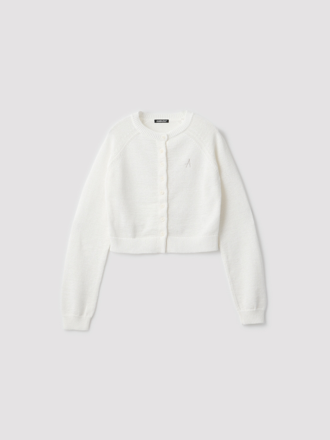 CROPPED KNIT BUTTON UP CARDIGAN 詳細画像 White 1