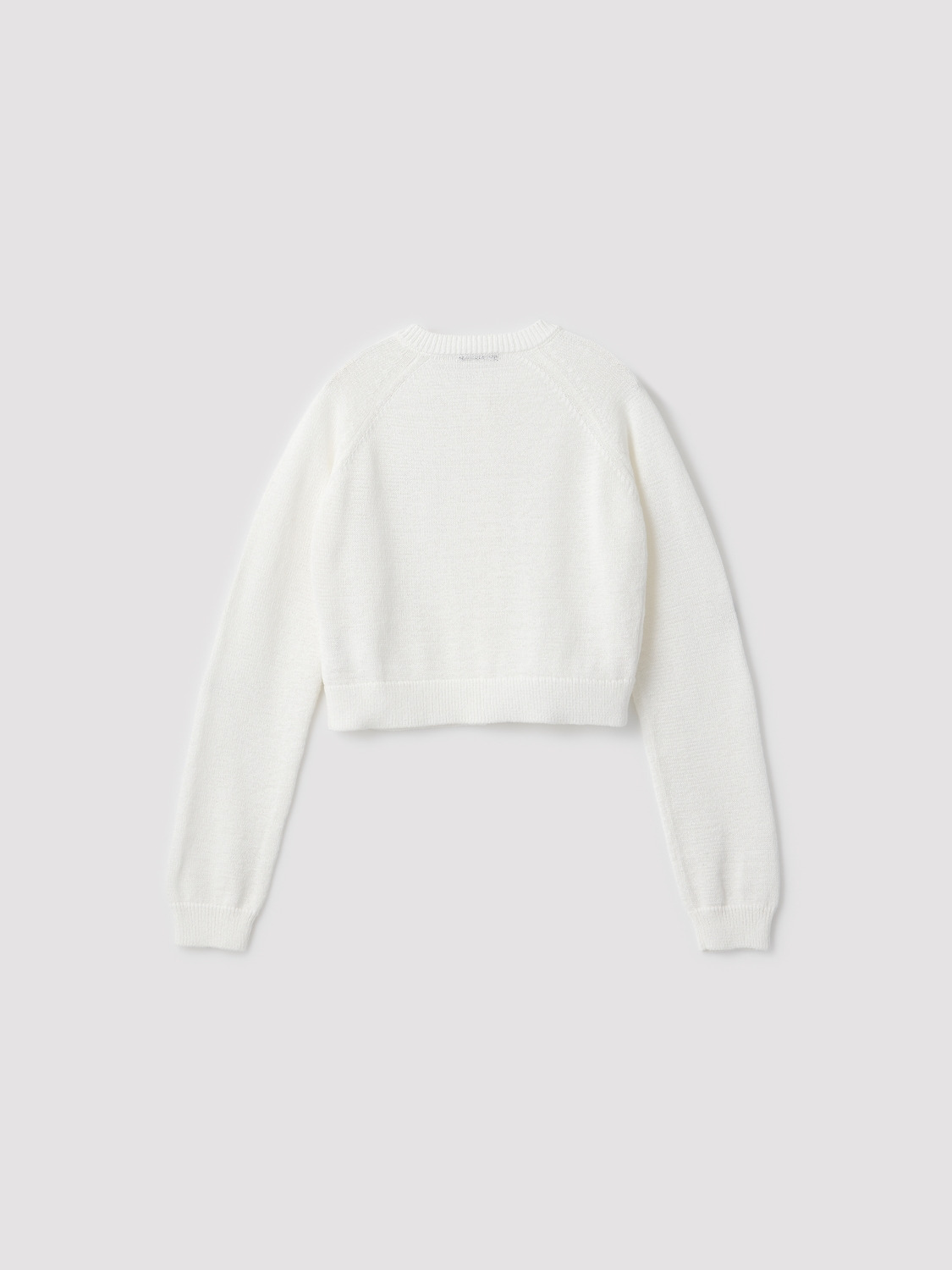 CROPPED KNIT BUTTON UP CARDIGAN 詳細画像 White 2