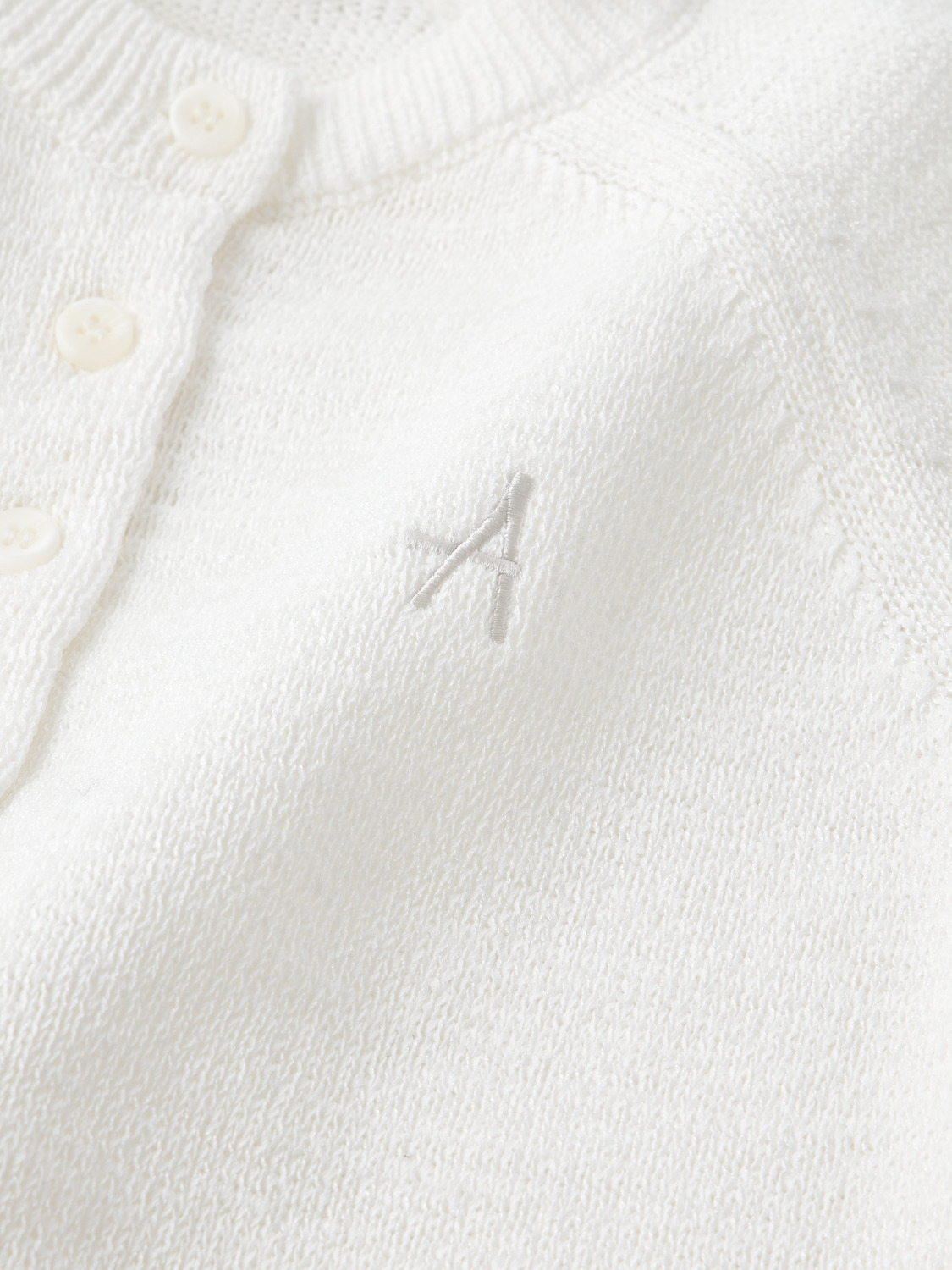 CROPPED KNIT BUTTON UP CARDIGAN 詳細画像 White 3