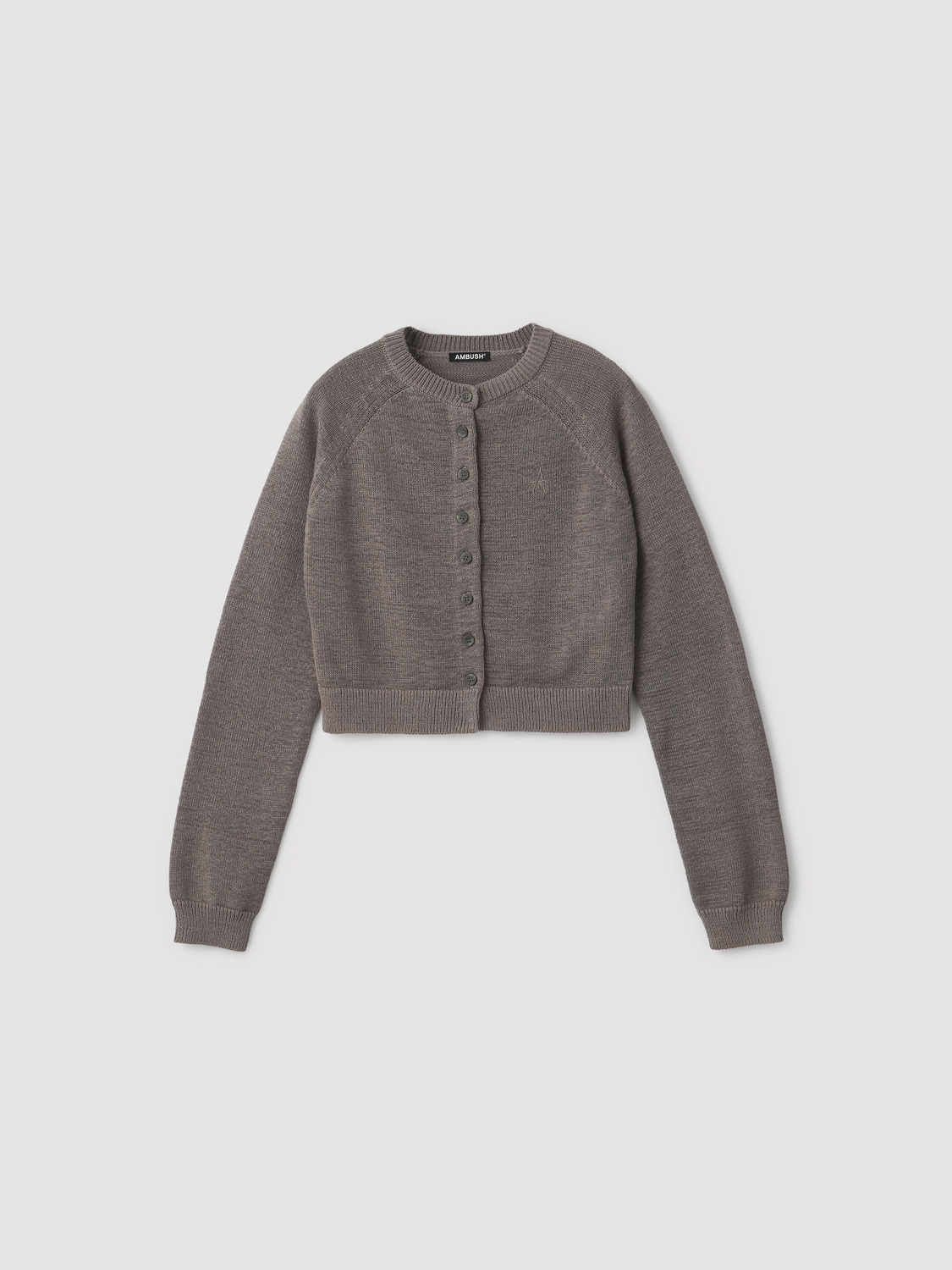 CROPPED KNIT BUTTON UP CARDIGAN 詳細画像 Grey 1