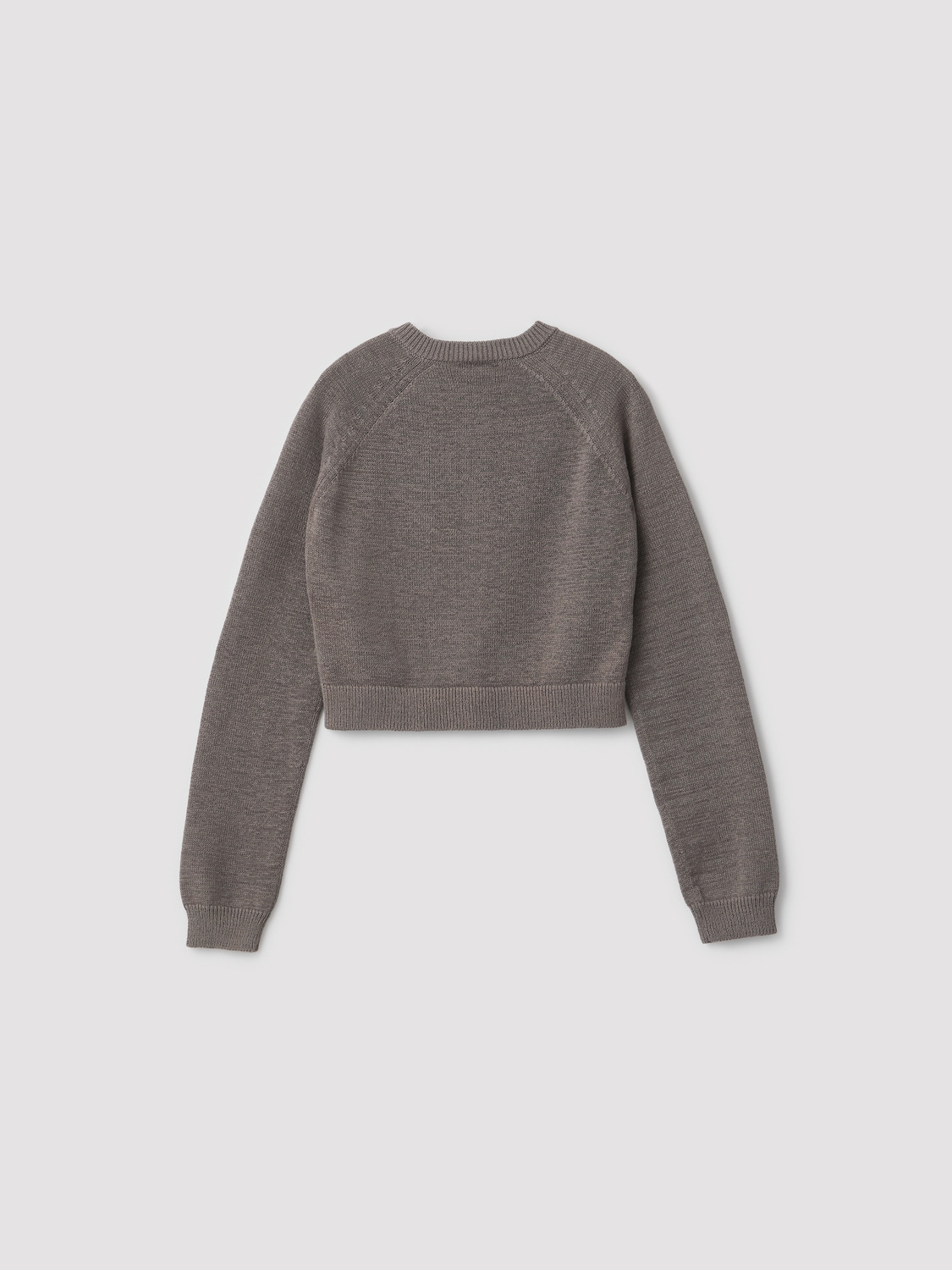 CROPPED KNIT BUTTON UP CARDIGAN 詳細画像 Grey 2