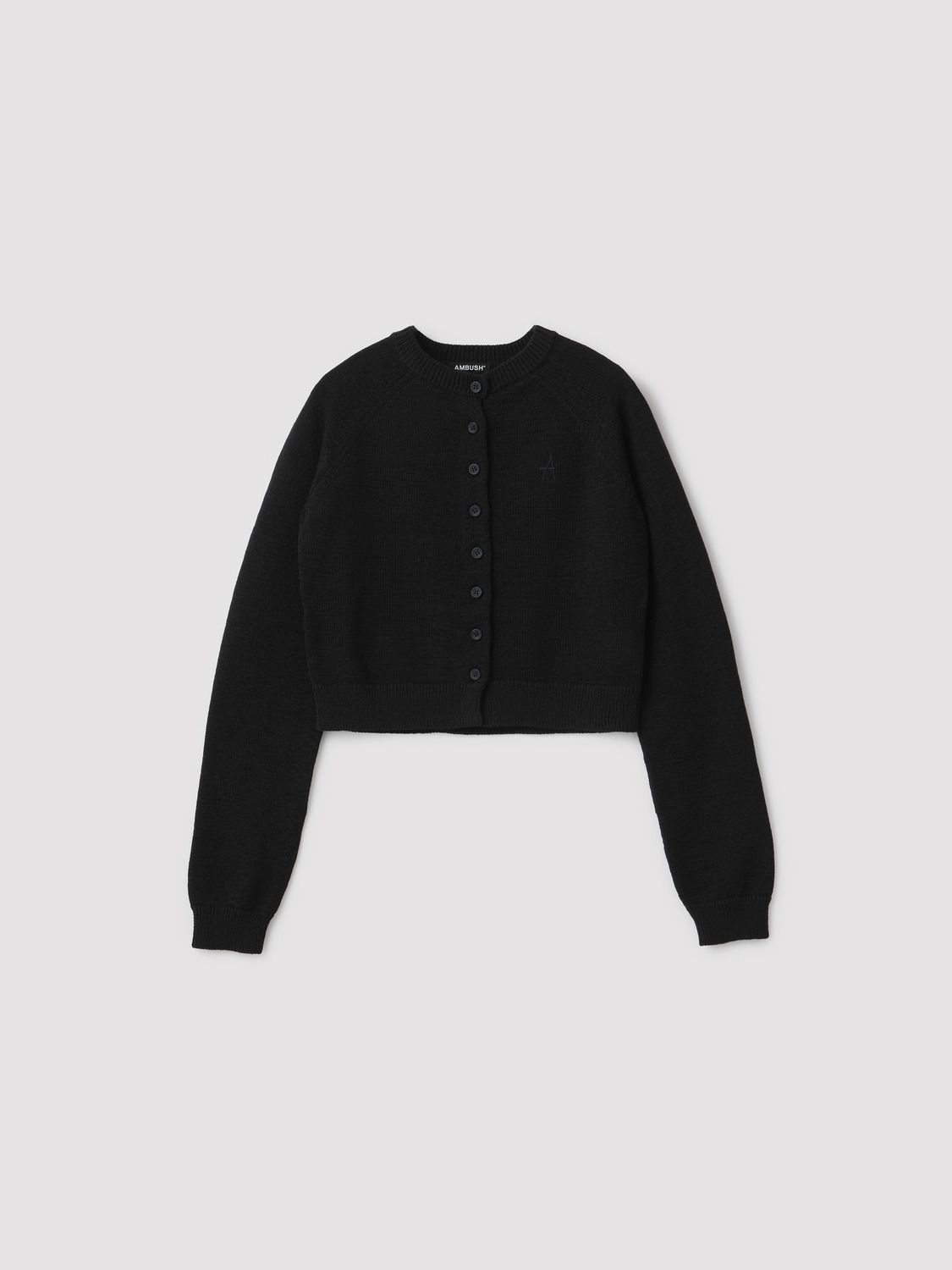 CROPPED KNIT BUTTON UP CARDIGAN 詳細画像 Black 1