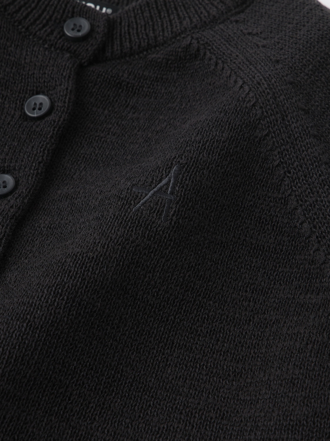 CROPPED KNIT BUTTON UP CARDIGAN 詳細画像 Black 3
