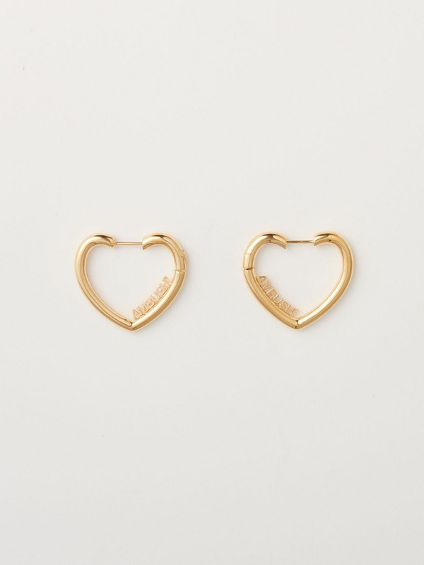 MINI HEART HOOP EARRINGS