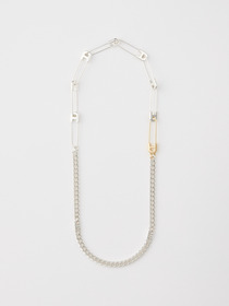 SAFETY PIN MIX CHAIN NECKLACE 詳細画像
