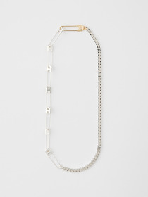 SAFETY PIN MIX CHAIN NECKLACE 詳細画像