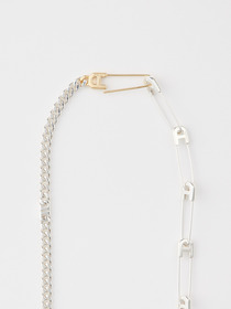 SAFETY PIN MIX CHAIN NECKLACE 詳細画像