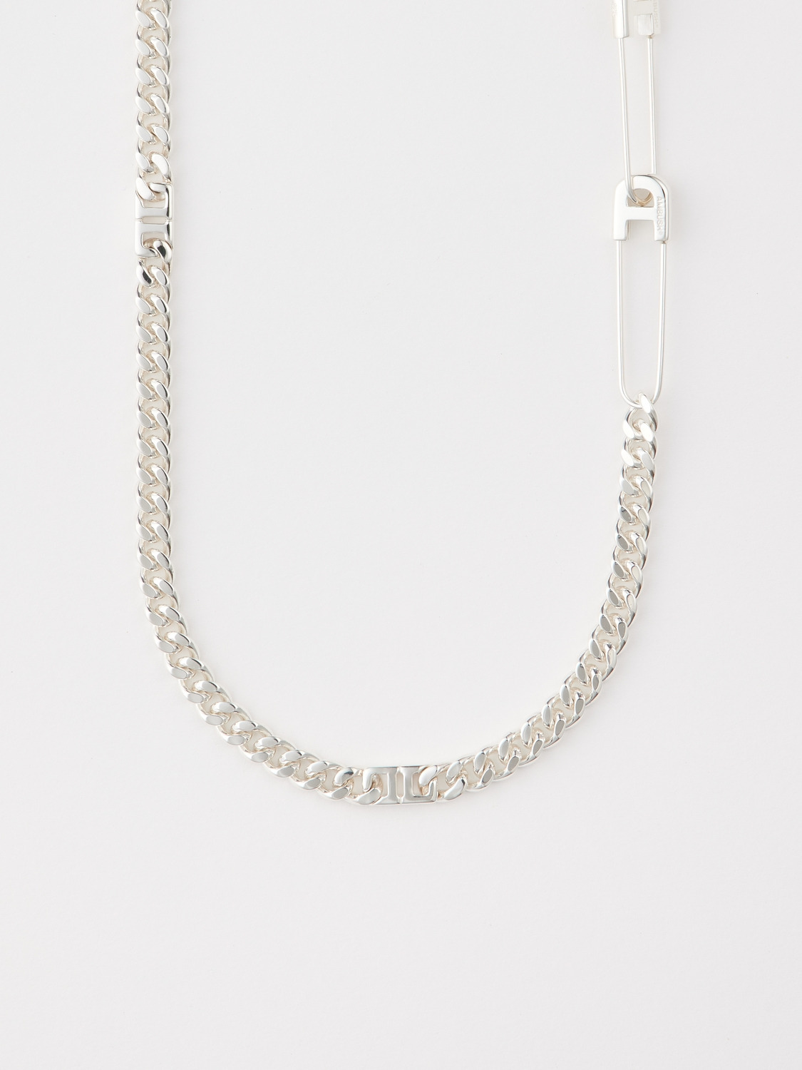SAFETY PIN MIX CHAIN NECKLACE 詳細画像 Silver 6
