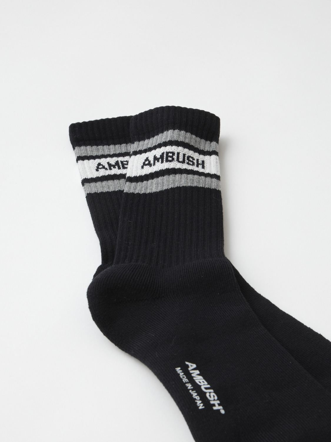 SPORT LOGO SOCKS 詳細画像 Black&times;Grey 3