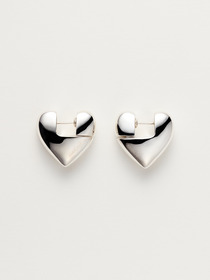 SMALL SOLID HEART EARRINGS 詳細画像