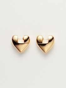 SMALL SOLID HEART EARRINGS 詳細画像