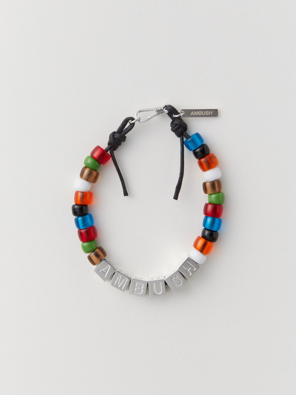 LETTER-BLOCK & BEADS BRACELET