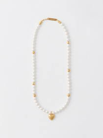 HEART CHARM PEARL NECKLACE 詳細画像