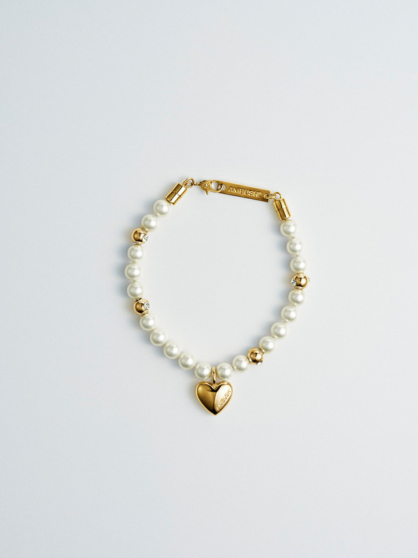 HEART CHARM PEARL BRACELET