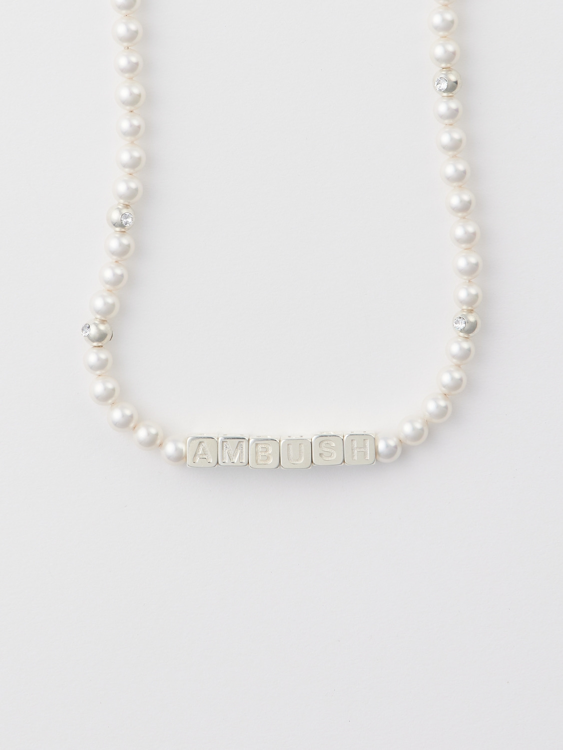PEARL LETTER BLOCK CHOKER 詳細画像 Silver 1
