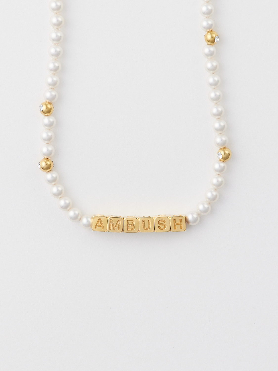 PEARL LETTER BLOCK CHOKER 詳細画像 Gold 1