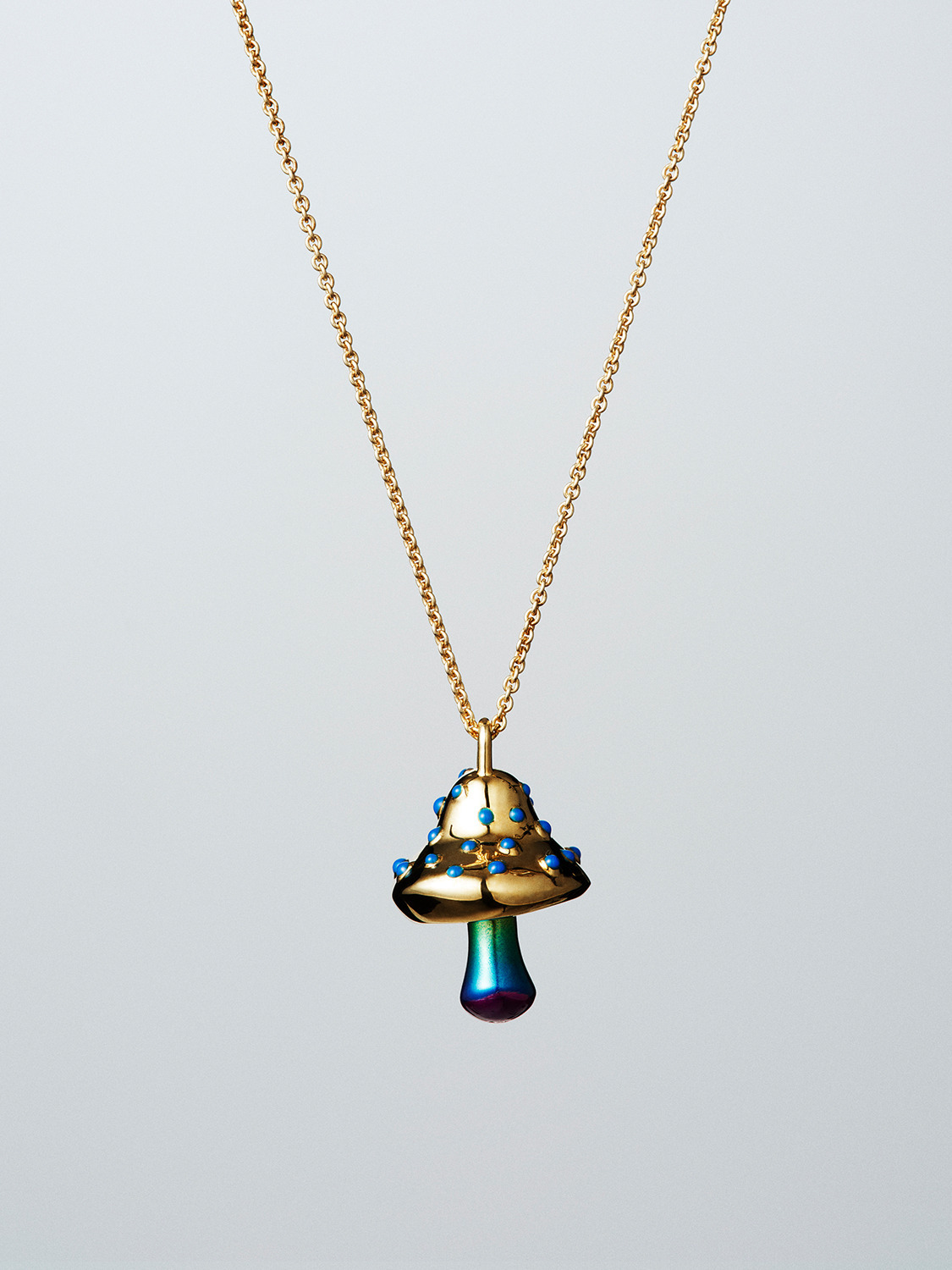 COLOR MUSHROOM CHARM NECKLACE 詳細画像 Gold 1