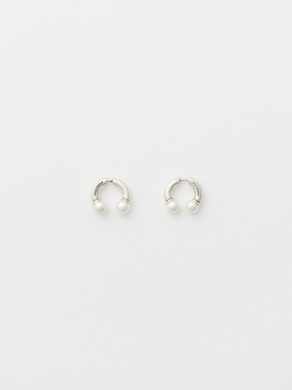 SMALL PEARL BARBELL EARRINGS