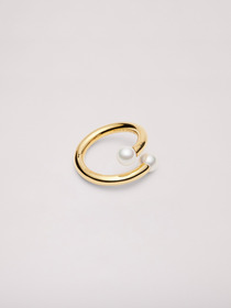 SMALL PEARL BARBELL RING 詳細画像