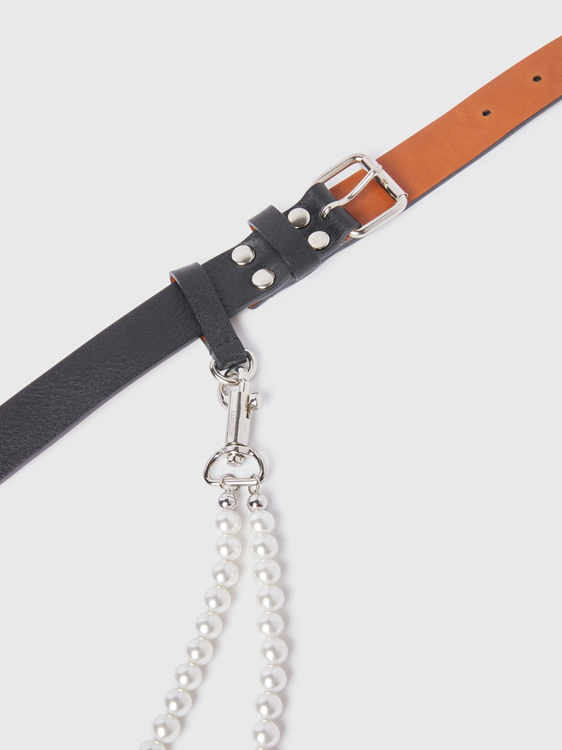 MIXED BELT WITH PEARL 詳細画像 Black 1